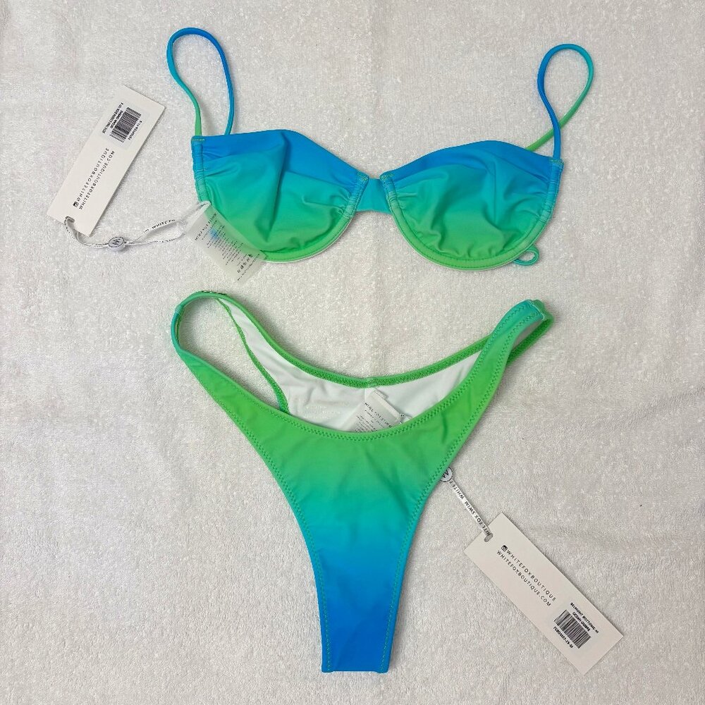 White Fox Ocean Ombre Bikini Size S/M - NWT